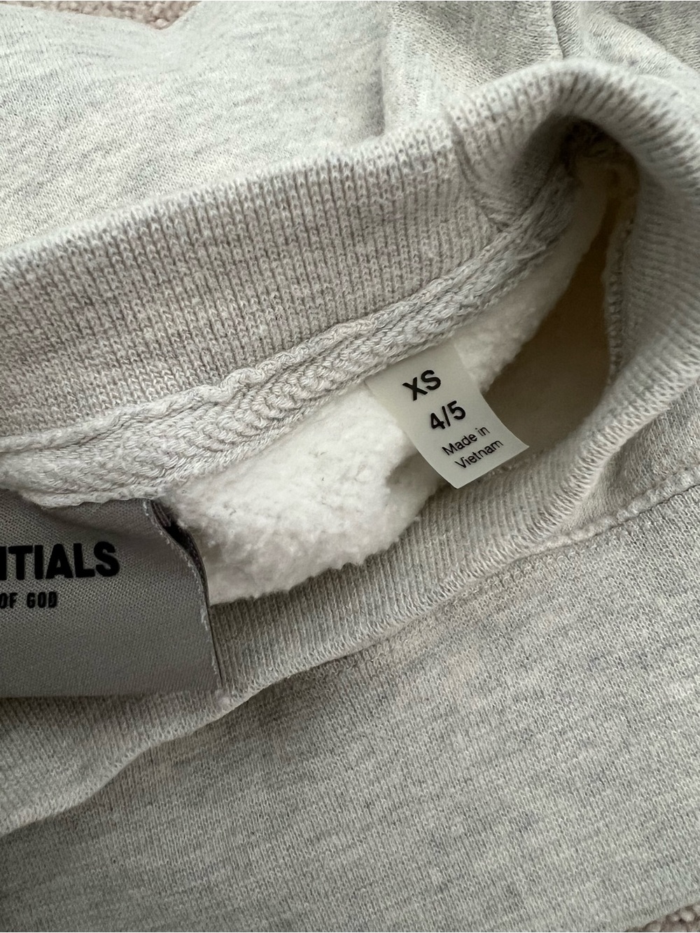 Fear of God ESSENTIALS Light Gray Crewneck Sweatshirt - Picture 6 of 11